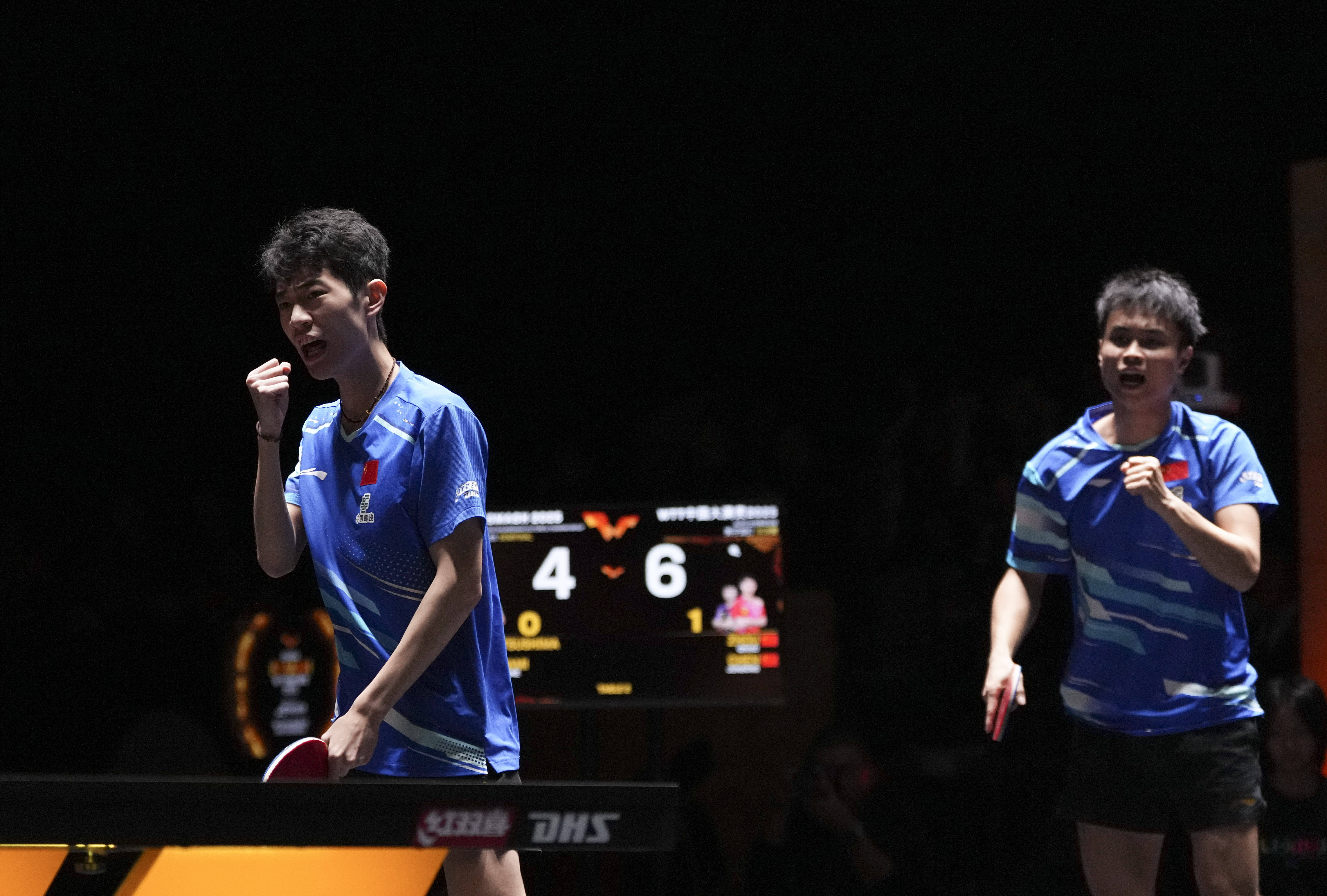 （体育）乒乓球——WTT中国大满贯赛：周启豪/陈俊菘晋级男双决赛