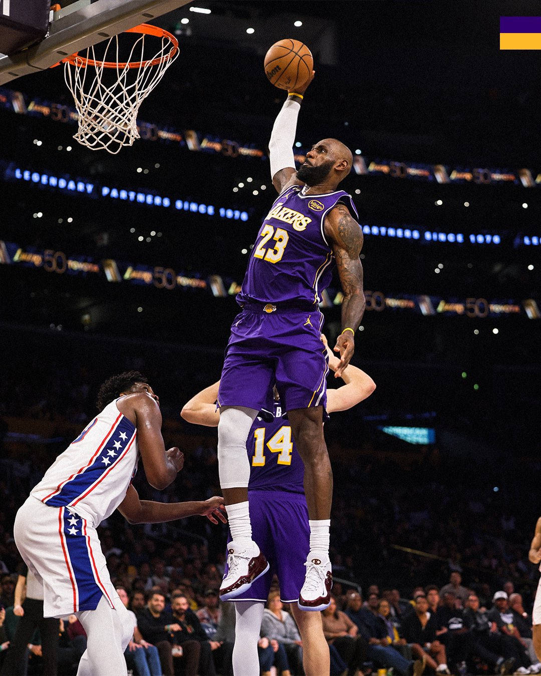 恩比德复出！湖人终结对手连胜！詹姆斯末节10分、暴扣杀死比赛！